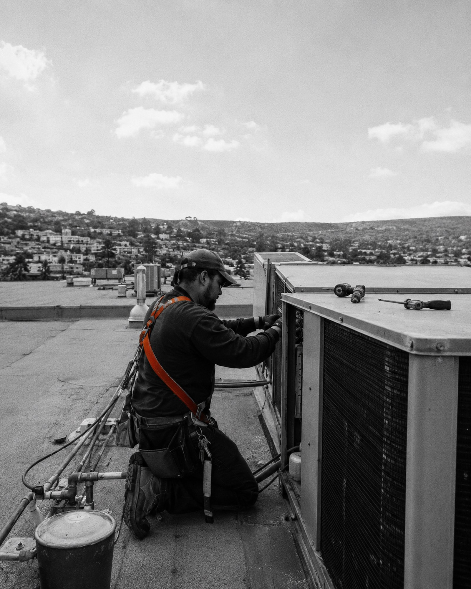 HVAC / Mechanical tradesperson at work