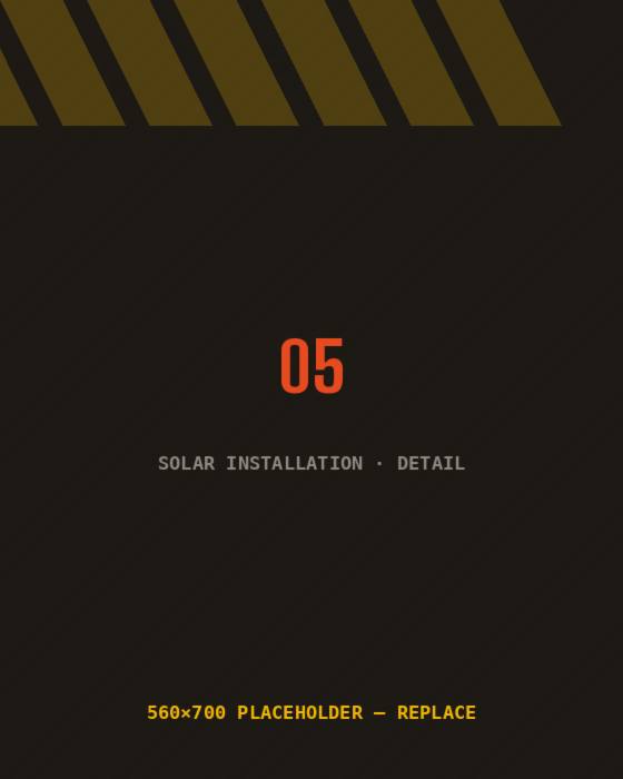 Solar Installation tradesperson at work, detail shot